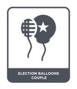 election balloons couple icon in trendy design style. election balloons couple icon isolated on white background. election