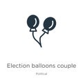 Election balloons couple icon vector. Trendy flat election balloons couple icon from political collection isolated on white