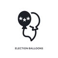 election balloons couple isolated icon. simple element illustration from political concept icons. election balloons couple