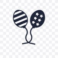 Election balloons couple transparent icon. Election balloons couple symbol design from Political collection.