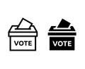 Election ballot box icon for apps and websites