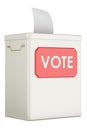 Election ballot box, voting box. 3D rendering