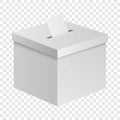 Election box mockup, realistic style