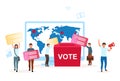 Election campaign flat vector illustration