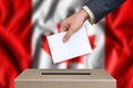 Election in Canada - voting at the ballot box