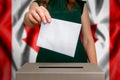 Election in Canada - voting at the ballot box Royalty Free Stock Photo