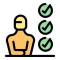 Election candidate icon vector flat