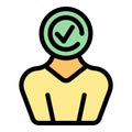 Election candidate icon vector flat
