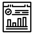 Election chart icon outline vector. Online box