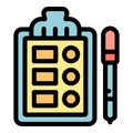 Election clipboard icon vector flat