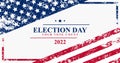 Election day background with american flag in grunge texture Royalty Free Stock Photo