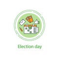 Election day concept line icon Royalty Free Stock Photo