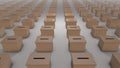Election day - an infinite array of ballot boxes Royalty Free Stock Photo