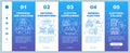 Election day onboarding mobile web pages vector template. Responsive smartphone website interface idea with linear