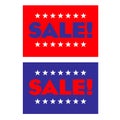 Election day sale rectangular signs with stars