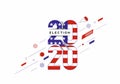 Election day. Usa debate of president voting 2020. Election voting poster. Vote 2020 in USA Royalty Free Stock Photo