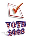 Election Day Vote 2008 3D Graphic Royalty Free Stock Photo