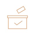 Election day voting box icon flat design Royalty Free Stock Photo