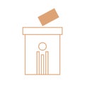 Election day voting box icon flat design Royalty Free Stock Photo