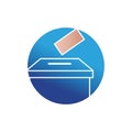 Election day voting box icon flat design Royalty Free Stock Photo