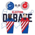 election debate. Vector illustration decorative design