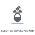 Election envelopes and box icon from Political collection.