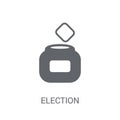 Election envelopes and box icon. Trendy Election envelopes and b