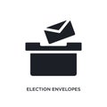 election envelopes and box isolated icon. simple element illustration from political concept icons. election envelopes and box