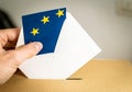 Election in European Union - voting at the ballot box. Royalty Free Stock Photo