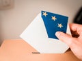 Election in European Union - voting at the ballot box. Royalty Free Stock Photo