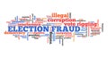 Election fraud word cloud Royalty Free Stock Photo