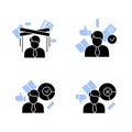 Election glyph icons set