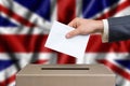 Election in Great Britain - voting at the ballot box