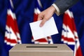 Election in Great Britain - voting at the ballot box