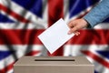 Election in Great Britain - voting at the ballot box