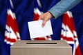 Election in Great Britain - voting at the ballot box