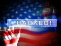 Election Hacking Russian Espionage Attacks 2d Illustration Royalty Free Stock Photo