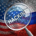 Election Hacking Russian Espionage Attacks 2d Illustration Royalty Free Stock Photo
