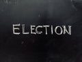 Election handwritten on Blackboard Royalty Free Stock Photo