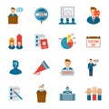 Election Icon Flat vector design illustration Royalty Free Stock Photo