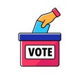 Election icon with linear color style