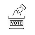 Election icon with linear style