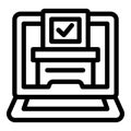 Election icon outline vector. Vote poll