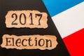 Election 2017, inscription on crumpled piece of paper