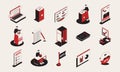 Election Isometric Icons Collection