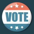 Election pin vector isolated. Vote for president Royalty Free Stock Photo