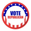 Election pin vote for republicans Royalty Free Stock Photo