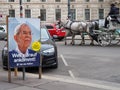 Election poster of the incumbent Austrian Federal President Alexander Van der Bellen for the Federal Presidential Election 2022