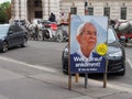 Election poster of the incumbent Austrian Federal President Alexander Van der Bellen for the Federal Presidential Election 2022