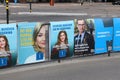 Election posters in Stockholm, Sweden Royalty Free Stock Photo